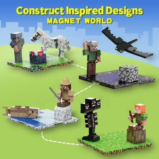 Aventure du Portail Sombre – Jeu de Construction Magnétique 3D (Set Créatif)