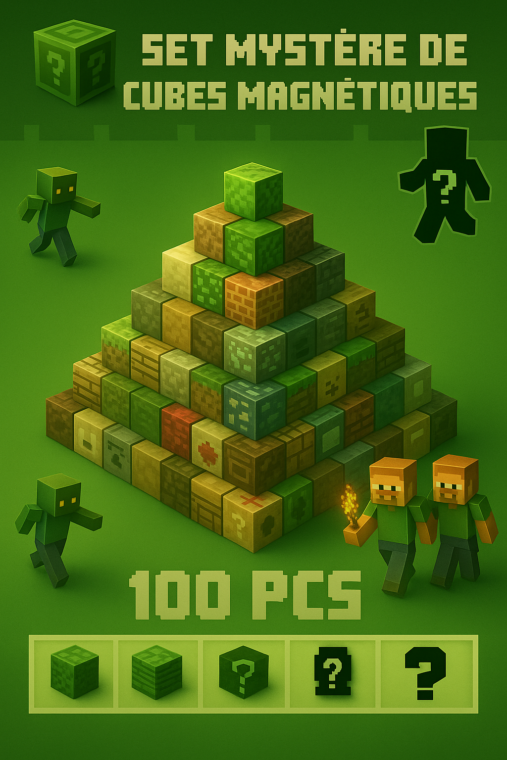 Set Mystère de Cubes Magnétiques