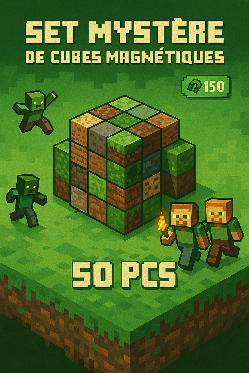 cube aimanté minecraft
