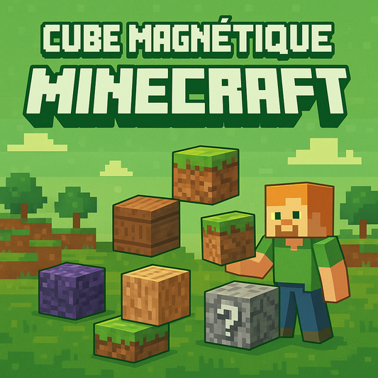 cube jouet magnetique minecraft